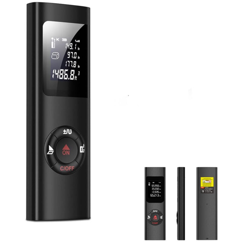 Télémètre laser 40 mètres de haute précision, instrument de mesure infrarouge règle de mesure numérique portable, projet de rénovation à la maison