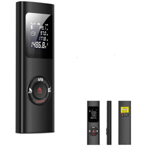 Télémètre laser 40 mètres de haute précision, instrument de mesure infrarouge règle de mesure numérique portable, projet de rénovation à la maison main
