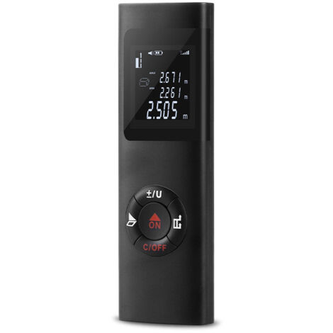 Télémètre Laser 40m,   Portable Laser Numérique Mesure de Calcule Distance Surface Volume/Fonction Pythagore/IP54/LCD Rétro-éclairage/Rechargeable
