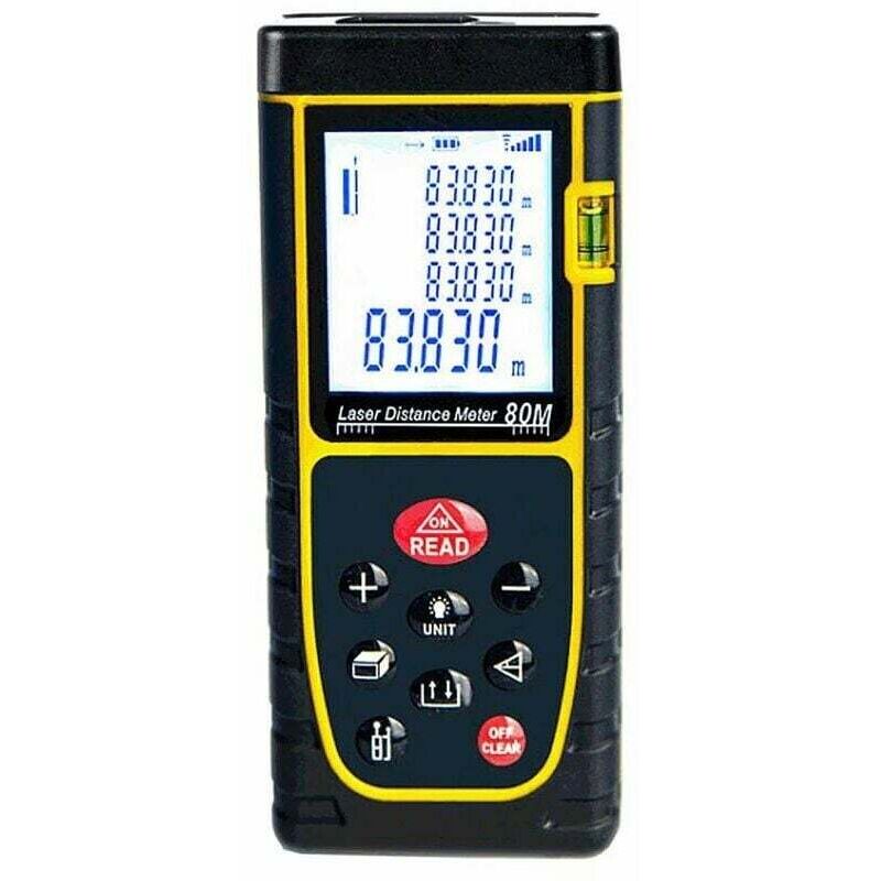 Télémètre laser 40m Télémètre laser de haute précision portable Instrument de mesure infrarouge pour salle de mesure Règle électronique, jaune
