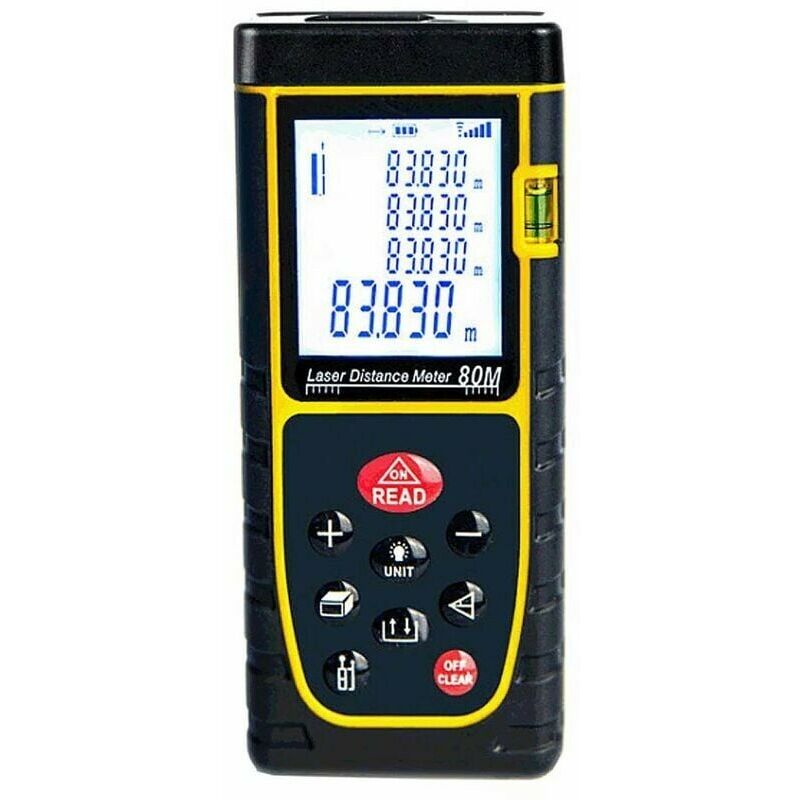 Télémètre laser 40m Télémètre laser de haute précision portable Instrument de mesure infrarouge pour salle de mesure Règle électronique, jaune..