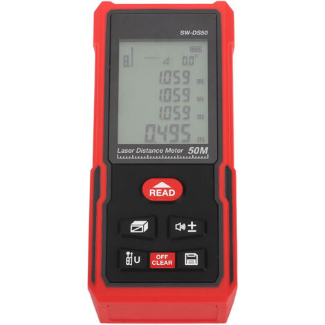 Télémètre Laser 50m Haute Précision, Mesure Rapide et Portable, Détecteur Infrarouge 630-670nm