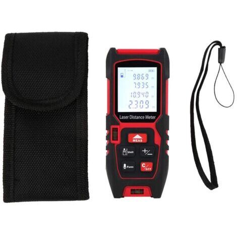 Télémètre laser 60m – Mesure intérieure précise – Infrarouge pour chantiers – Calcul surface et volume