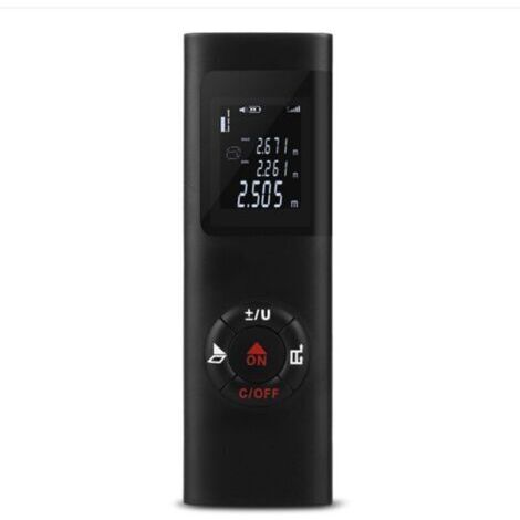 Télémètre Laser 60m, Portable, Numérique, Mesure Distance, Surface, Volume, Fonction Pythagore, IP54, LCD Rétro-éclairage, Rechargeable USB