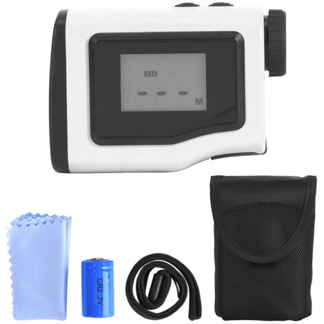 Télémètre Laser Golf Portable avec Écran LED HD 6X Magnification Portée 5-600m Blanc
