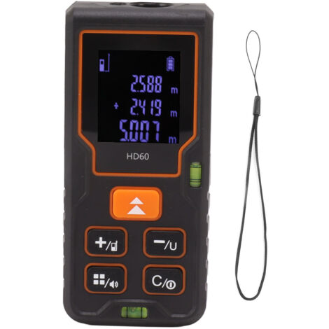 Télémètre Laser Haute Précision 60m Portable pour Bâtiment et Menuiserie