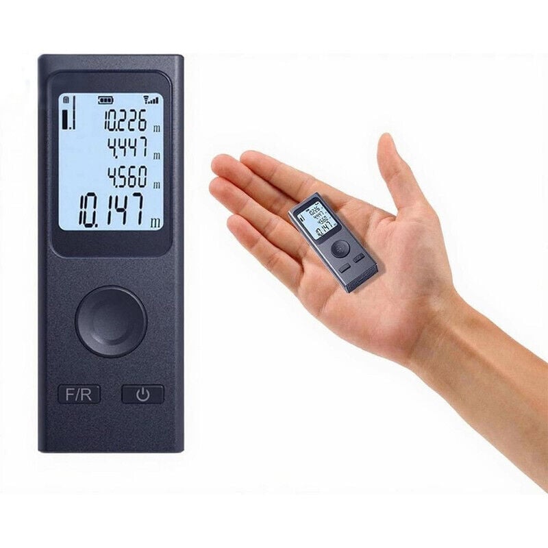 Télémètre Laser Intelligent Outil de Mesure Laser Portable Distance Laser Portable Rechargeable par USB, Mode pythagore, Mesurer la Distance, la