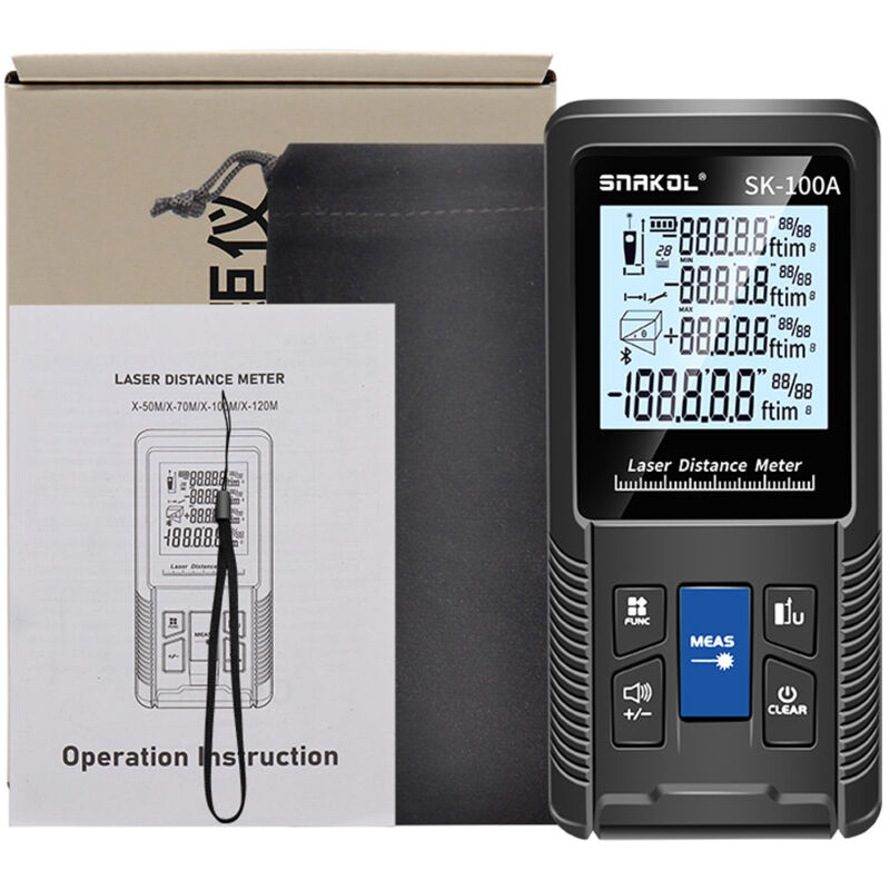Télémètre laser intelligent Télémètre laser numérique avec zone de volumes continus unique Modes de mesure de Pythagore Fonction réglable IP54 étanche
