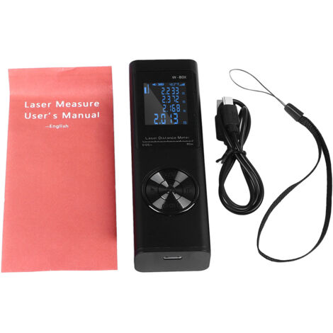 Télémètre Laser, mesure portative extérieure, outil de mesure Rechargeable, haute précision, portée de 262 pieds