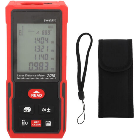 Télémètre Laser mesure rapide et précise jauge de mesure infrarouge portative 630 à 670nm 70m / 229.7ft