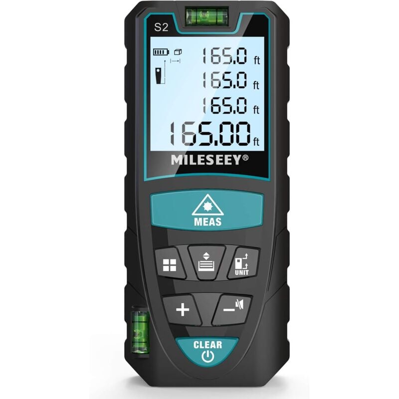 Télémètre laser monobloc 50m S6-50 Lasermètre infrarouge numérique avec rétroéclairage lcd et affichage à 4 lignes, mesure de distance, surface et