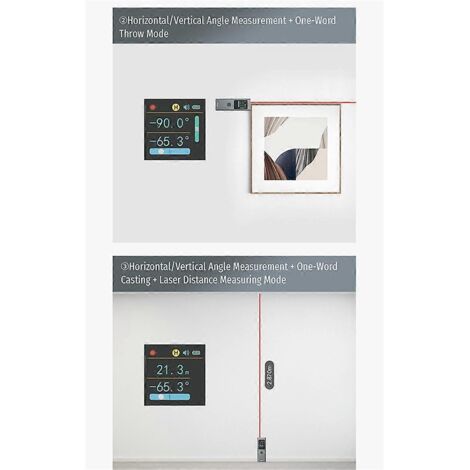 Télémètre laser niveau LS6, écran OLED, batterie rechargeable 480 mAh (voir photo)