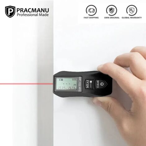 Télémètre laser numérique haute précision 30 m, rechargeable par USB