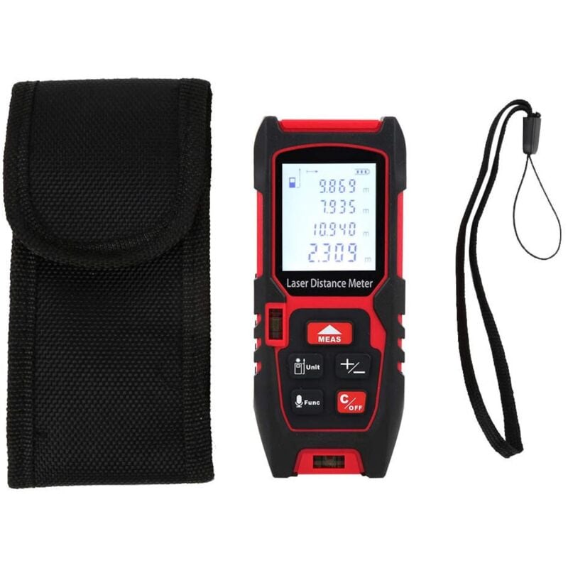 Télémètre laser portable, télémètre infrarouge Altimètre portable Mesure intérieure laser portable de haute précision(100M)