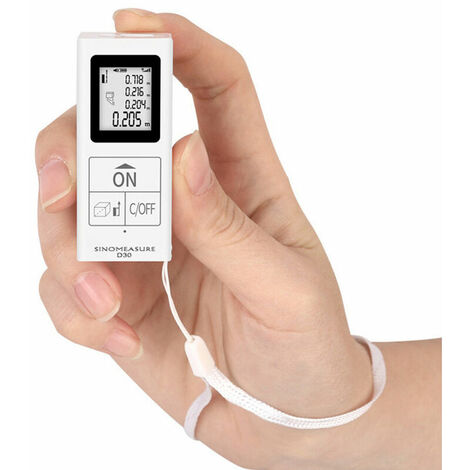 Télémètre Laser Portable,Betterlife Mini mètre de Mesure Infrarouge Rechargeable numérique, Outil de Mesure à Usage Domestique 98Ft / 30M，1 pcs