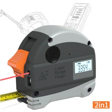 Télémètre Laser Rechargeable avec Mesure Infrarouge et Affichage Numérique