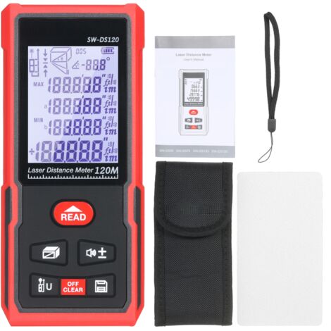Télémètre numérique portable SNDWAY 120M, instrument de mesure de distance infrarouge intelligent et de haute précision