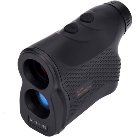 Telémetro de Golf, Telémetro Prismático Profesional Monocular Medidor de Distancia Larga, 6X Aumento, Velocidad de telescopio Caza de Golf Compacto, Negro