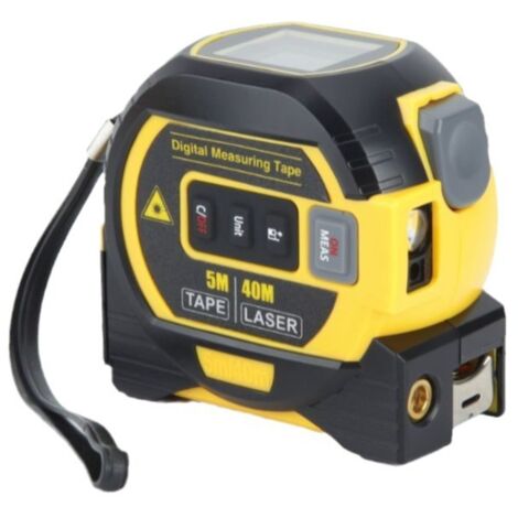 Telémetro láser con cinta métrica de 60 m, 3 en 1, cinta de 5 m, pantalla LCD retroiluminada, dispositivo de medición de distancia