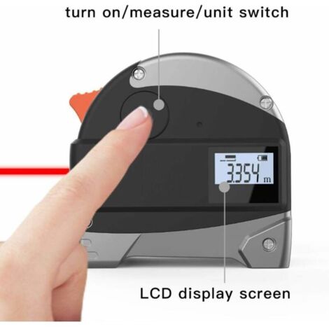Telemetro laser digitale 2 in 1, metro a nastro da 30 m, misuratore di distanza, telemetro a infrarossi, strumenti di costruzione, misurazione.