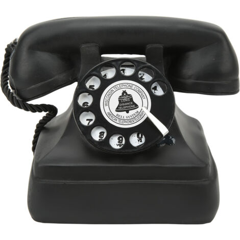 Téléphone à Cadran Vintage - Décoration Rétro pour Bureau et Maison - Modèle Ancien de Téléphone Fixe