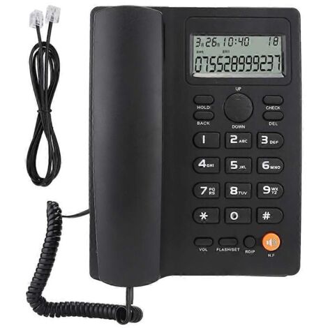 Téléphone fixe filaire à grosses touches, pour la maison, l'hôtel ou l'entreprise. Téléphone fixe de bureau.