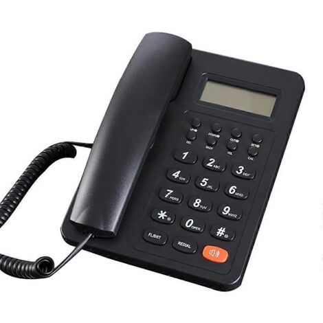Téléphone fixe filaire à grosses touches, pour la maison, l'hôtel ou l'entreprise. Téléphone fixe de bureau.