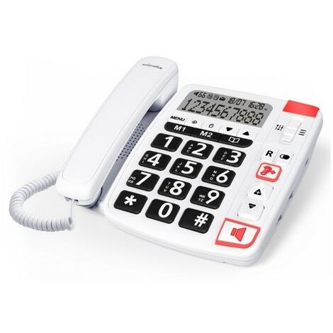 Téléphone fixe filaire Senior Swissvoice Xtra 1150 Blanc - blanc
