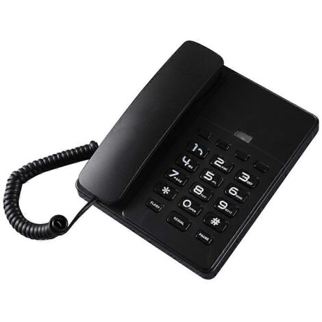 Téléphone fixe HCD, téléphone de bureau, anglais, fonction muet, pause et rappel