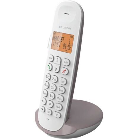 Téléphone fixe sans fil DECT ILOA 150 SOLO – Portée 300m – Fonction mains libres – Identification de l'appelant – Grand écran 4 lignes – Logicom