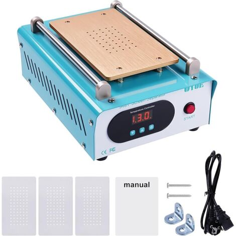 Téléphone Screen Separator Plaque chauffante Téléphone réparation LCD Hot Screen Separator Téléphone Plaque chauffante écran séparateur avec 3 Pads Silicone Bleu UYUE948T AC 220V.