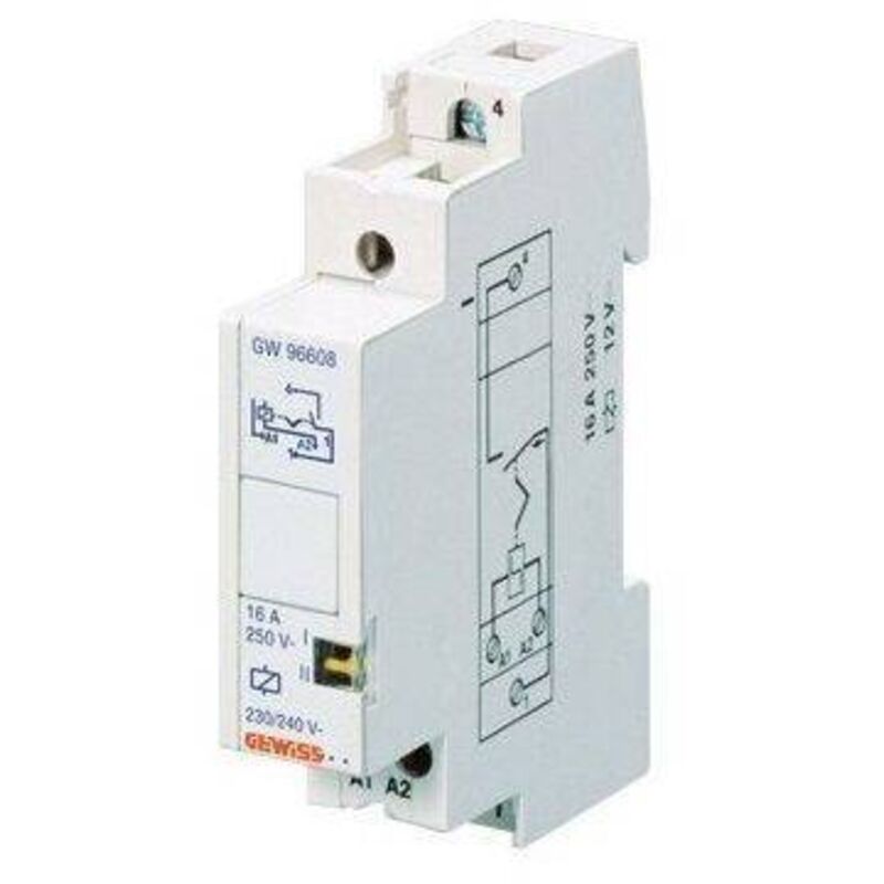 Gewiss - Télérupteur Modulaire 1 contact à ouverture 16A 230V GWD6644