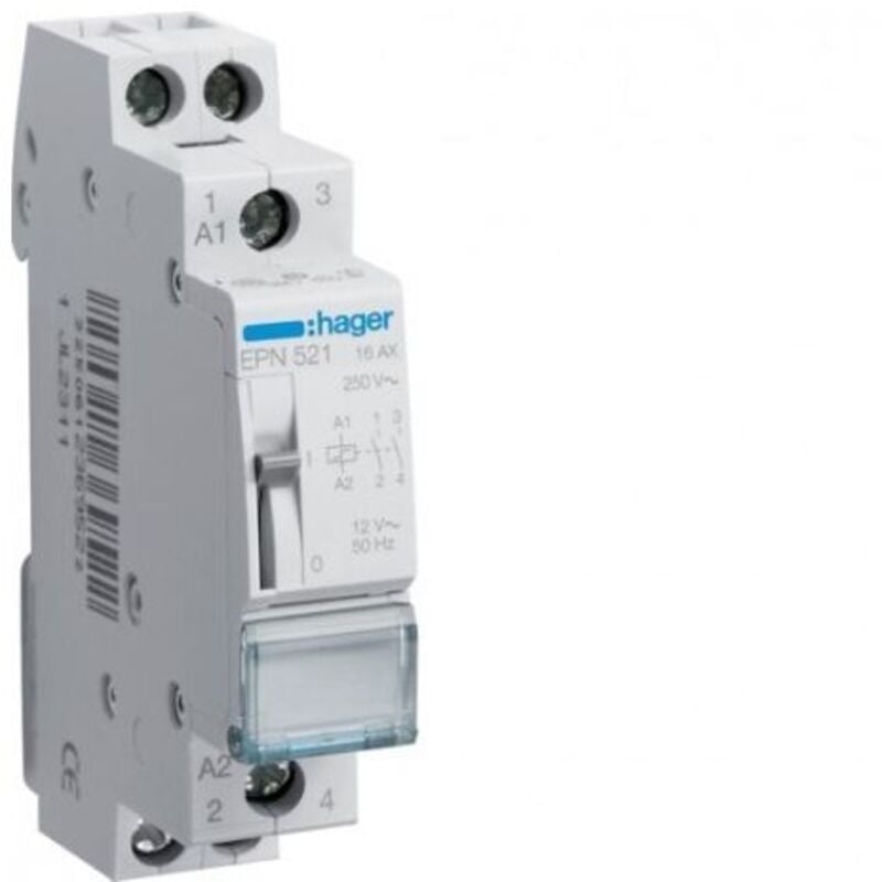 Télérupteur 2F 12V Hager EPN521
