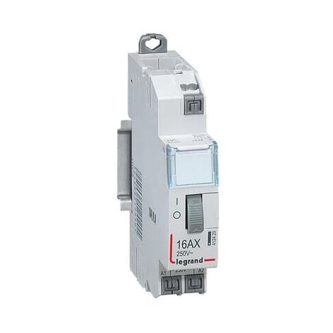 Télérupteur CX³ standard avec bornes automatiques 1P 16A 250V contact 1F - tension commande 230V - 1 module - 412420 - LEGRAND