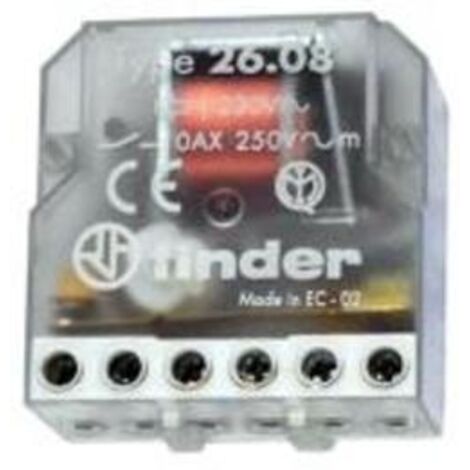 Finder – Relais bistable 230V CA 10A – Contrôle précis pour installations électriques – Classe d'étanchéité IP20 – Température de travail -40 à 40°C - 10Amp