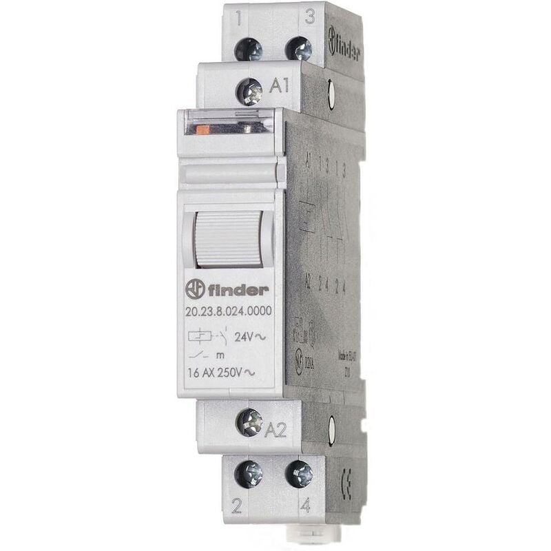 Télérupteur pour profilé Finder 20.23.8.012.4000 1 no (t), 1 nf (r) 12 v/ac 16 a 4000 va 1 pc(s)