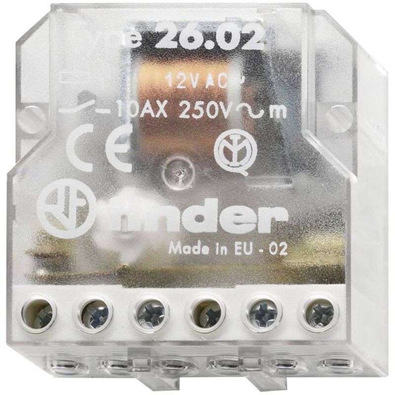 Télérupteur pour encastrement Finder 26.02.8.024.0000 2 no (t) 24 v/ac 10 a 2500 va 1 pc(s)