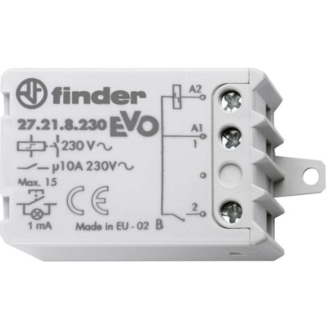 Télérupteur électromécanique interrupteur relais EVO 230V avec 1 ou 2 contacts NO avec limiteur de l'échauffement bobine Finder 27218230