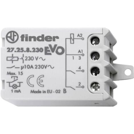 Télérupteur pour encastrement Finder 27.25.8.230.0000 2 NO (T) 230 V/AC 10 A 2300 VA 1 pc(s)