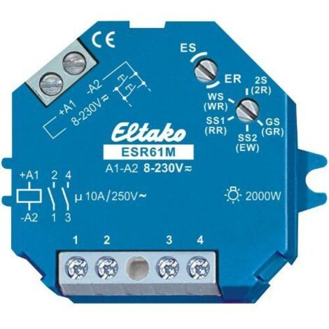 Télérupteur pour encastrement/saillie Eltako ESR61M 61200301 1 NO (T), 1 NO (T) 230 V/DC, 230 V/AC 10 A 2000 W 1 pc(s) S71895