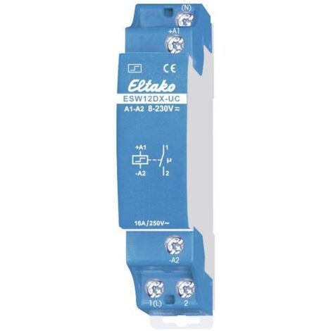 Télérupteur pour profilé Eltako ESW12DX-UC 1 NO (T) 230 V/AC, 8 V/AC 16 A 2300 W 1 pc(s) X247162
