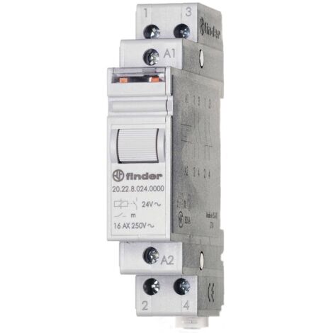 Télérupteur pour profilé Finder 20.22.8.230.4000 2 NO (T) 230 V/AC 16 A 4000 VA 1 pc(s) S72964
