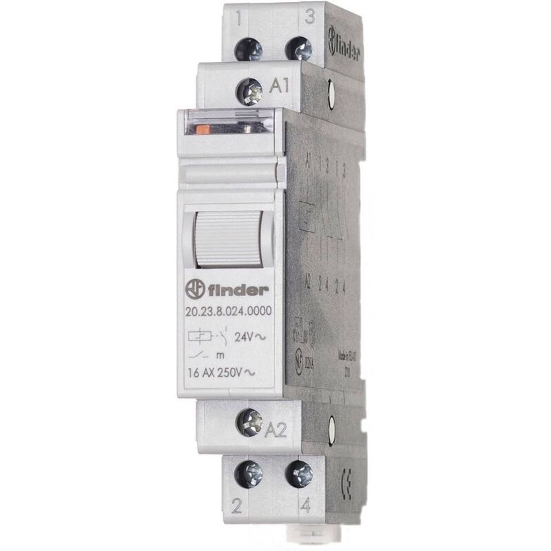 Télérupteur pour profilé Finder 20.23.9.024.4000 1 no (t), 1 nf (r) 24 v/dc 16 a 4000 va 1 pc(s)
