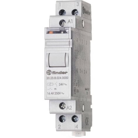 Télérupteur pour profilé Finder 20.23.9.024.4000 1 NO (T), 1 NF (R) 24 V/DC 16 A 4000 VA 1 pc(s)