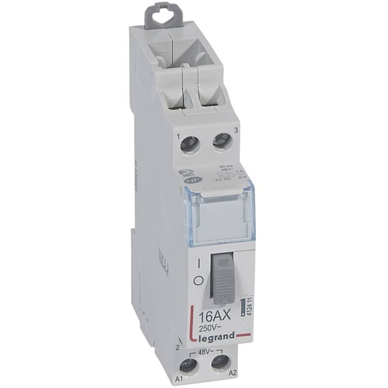 Télérupteur CX³ standard avec bornes à vis 2 Pôles 16A 250V contact 2F tension commande 48V 1 module Legrand 412411