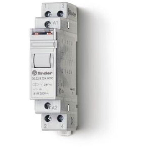 Telerupteur volet roulant 2NO 16A 12V AC AgSnO2 inverseur 4 séquences 267494 FINDER 202880124000