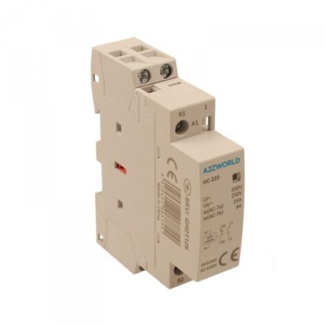 Teleruttore Contattore Modulare AC 2P 1M 1NO+1NC 25A AC 230V IP20 IEC61095 / IEC60947-4-1 HC-225