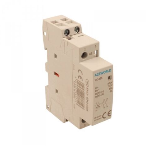 Teleruttore Contattore Modulare AC 2P 1M 2NO 25A AC 230V IP20 IEC61095 / IEC60947-4-1 HC-225
