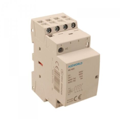 Teleruttore Contattore Modulare AC 4P 2M 4NO 25A AC 230V IP20 IEC61095 / IEC60947-4-1 HC-425