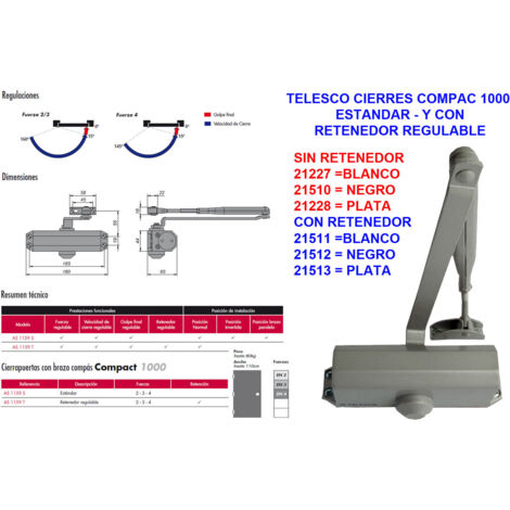 TELESCO CIERRES COMPAC 1000 ESTANDAR-BLANCO AS1159S.BL